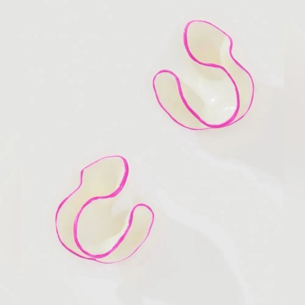 8 Other Reasons Pink & White Hypoallergenic Earrings(NWOT)